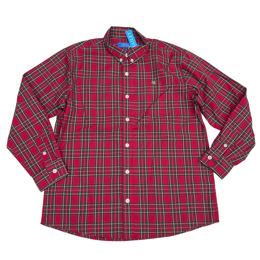 NWT J. Bailey Size 10 Tartan Plaid Roscoe Shirt